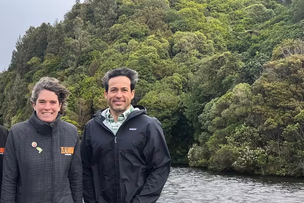 Dr Danielle Shanahan and Senator Chris Lee. Photo by Lynn Freeman.